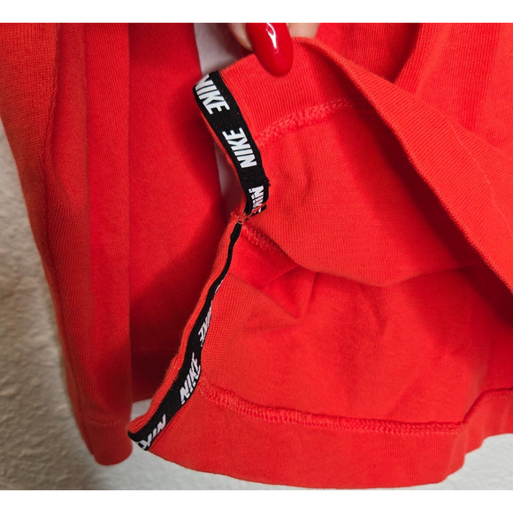 Nike Red Long Sleeve Tee with Black Hood - Picture 2 of 11